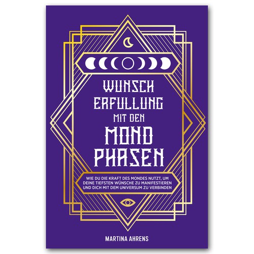 ColibrianさんのDesign an inspiring and attractive cover for a book about wish fulfillment with the moon phasesデザイン