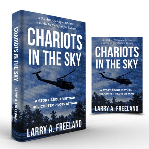 Create a powerful book cover design about American helicopter pilots at war during the Vietnam era. Design by Arthur Angelo