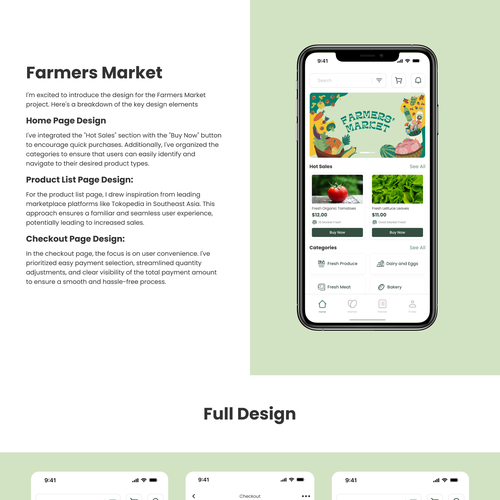 Farmers Market App Design by Kal D'Sign