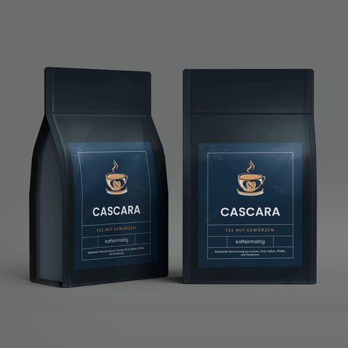 Cascara tea label Design by Experiva