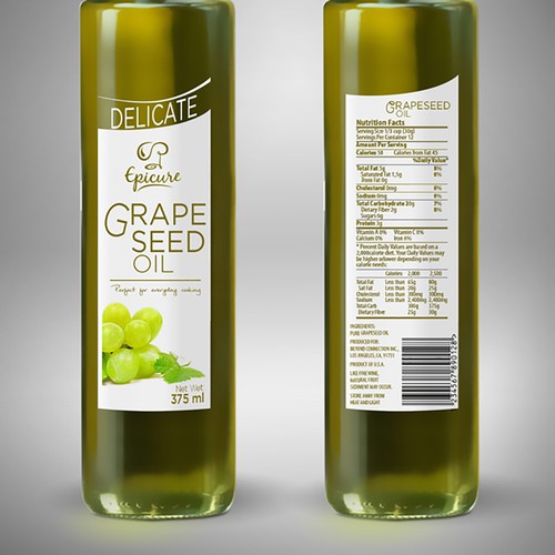 Epicure Olive Oil label Design Design by GRAFANNA Packaging