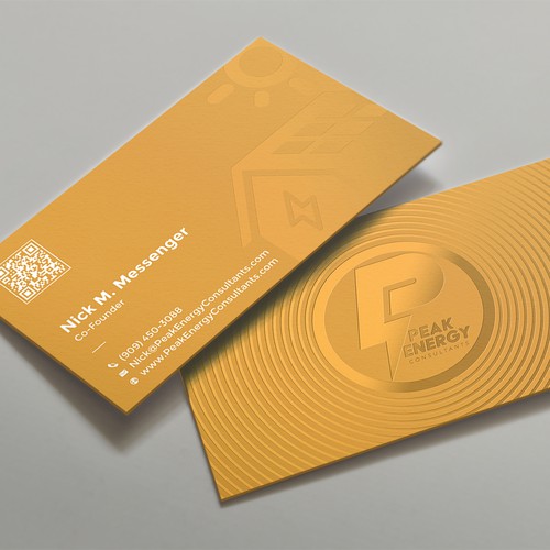 Modern Business Card Design for Electric Energy and Solar Company Design by kaylee CK