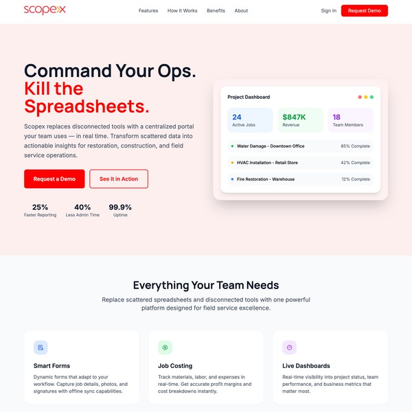 Official Scopex Website Design