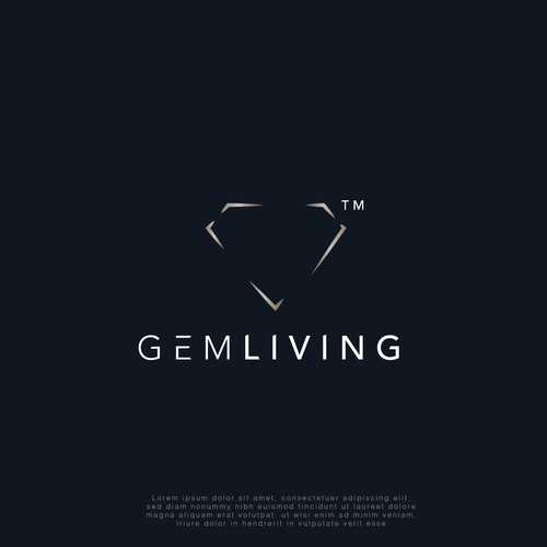 Geometrical, minimalist, modern brand design for Gem Living Design by UribeStudio