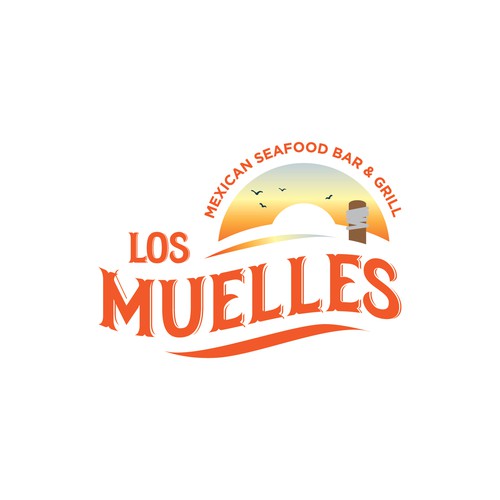 Coastal Mexican Seafood Restaurant Logo Design Diseño de Nadder