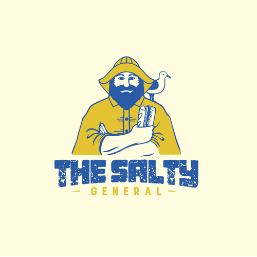 Salty New England General Store / sandwich shop combining classic text & modern imagery Design by Arto!