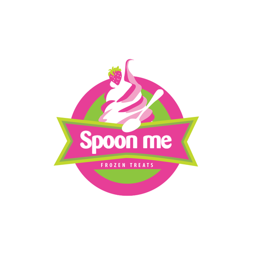 Create a trendy logo for a new Frozen yogurt shop! Spoon Me Yogurt Design by Helma