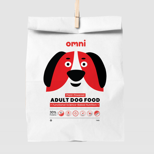 Plant-based dog food label design! Design by Nastya D