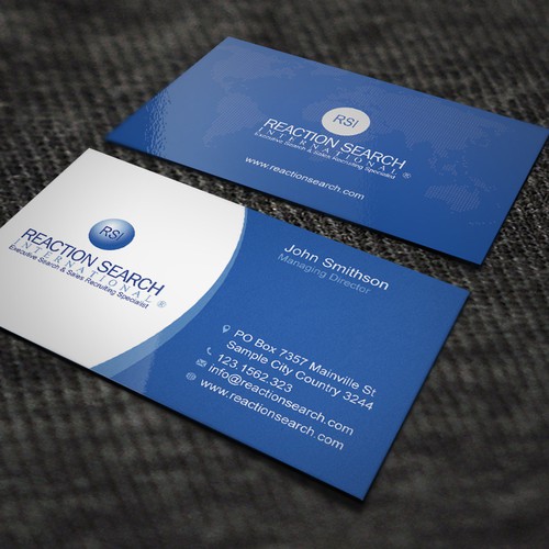 Design Create a new Business Card design for an Executive Search Company di conceptu