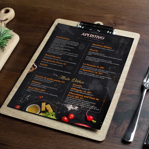 Menu contest entry by 123Graphics