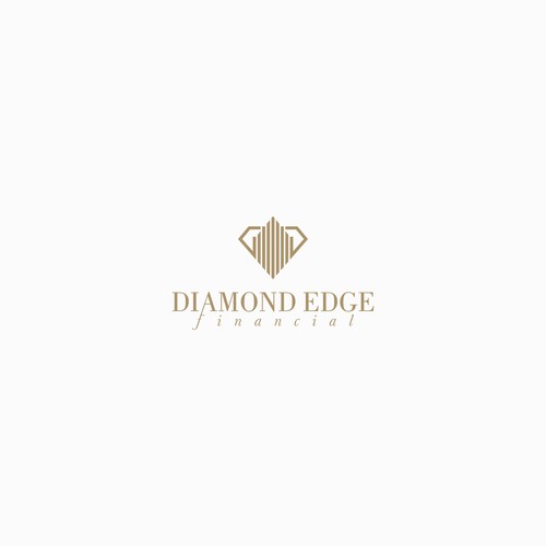 Create an elegant, understated luxury logo for Diamond Edge Financial Design by ZISSOU DESIGNS