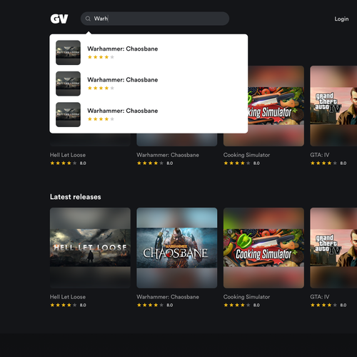 Design the landing page of a video game review website Réalisé par Enzio