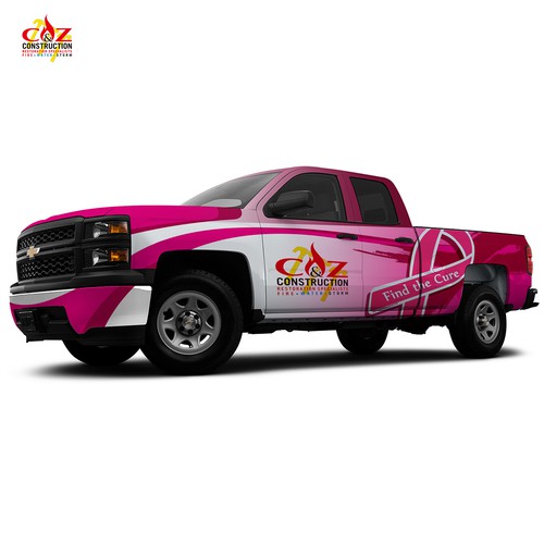 Breast Cancer Awarness Truck! Design by Konstantin Graphics