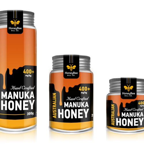 Designs | Create a high end Manuka honey label for Honey Bee Hill Co ...