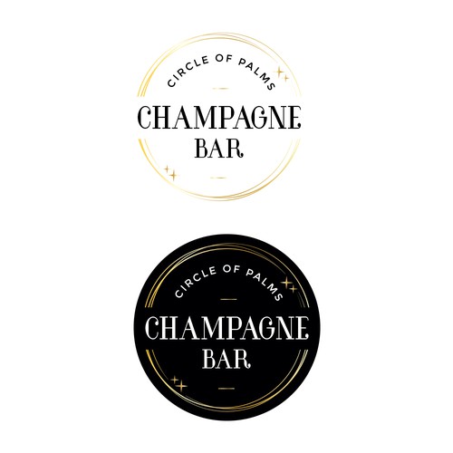 Luxury and modern Champagne Bar logo Design by alediba