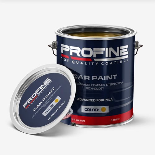 Label for our professional automotive and industrial coatings products Réalisé par SRGrafica