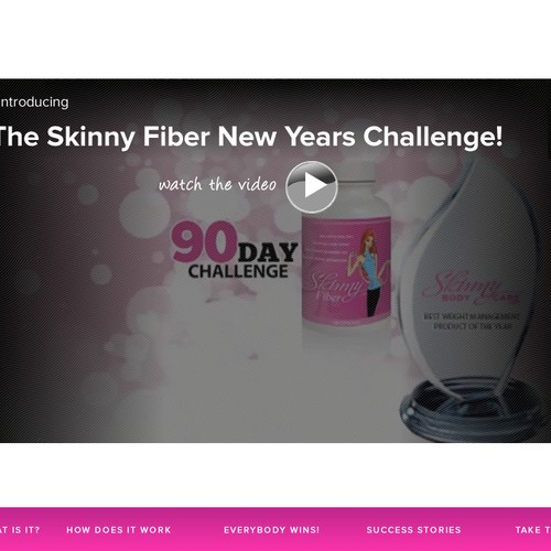 Create the next website design for Skinny Fiber New Year's Challenge Diseño de Webnomica