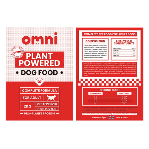 Plant-based dog food label design! Design by Mrs Design ♥