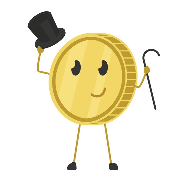 coin mascot logo for n.f. meneo