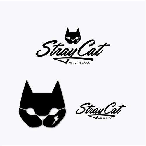 Logo for Stray Cat Apparel Co. - Clothing brand that donates 100% to saving cats! Design by Insfire!