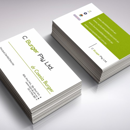 create professional cards for our dental business Design by grintdeveraux