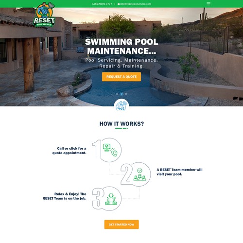 Pool Service Website for Heroes of Pool Industry Design réalisé par Jasmin_A