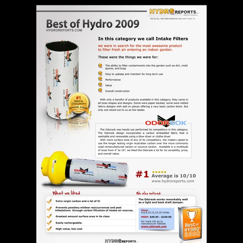 WANTED: HOT Product Review Layout and Design