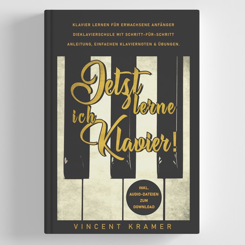 Design a book cover for a piano school for adults! Design by AnnyM