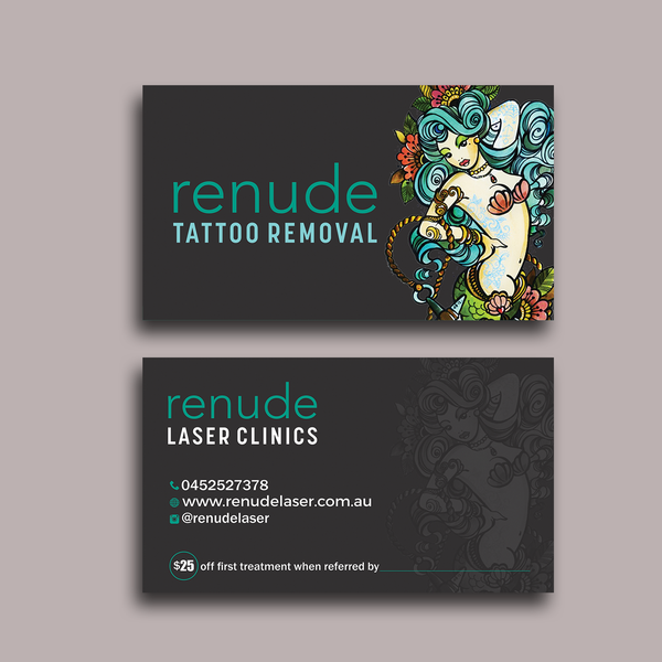 Design by jmcaguioa01 titled "Design business card for tattoo laser removal"