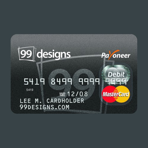 Prepaid 99designs MasterCard® (powered by Payoneer) Diseño de Monotone