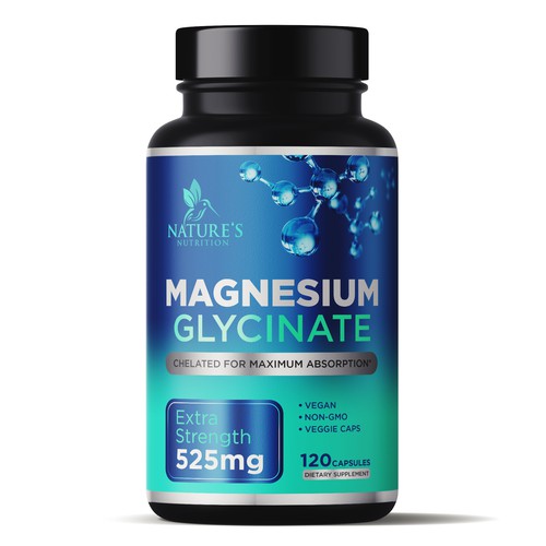 Natural Magnesium Glycinate Design needed for Nature's Nutrition Design by gs-designs