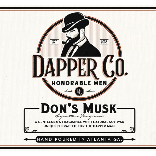 Dapper Co. Scented Candle Label Design
