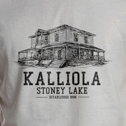 Design Vintage Old Cabin Photo to Line Drawing T-Shirt Design di molkastm