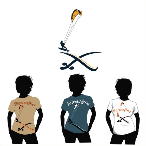 Kitesurfing logo riffing on the KSA emblem Design by NICKART