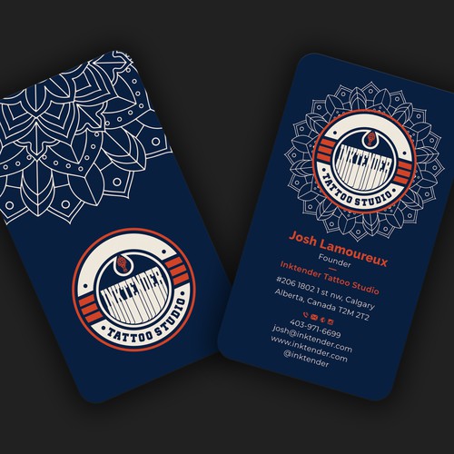 I need a strong business card design for my custom tattoo studio Inktender-ontwerp door Allin1 design