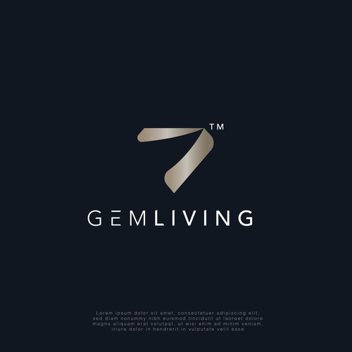 Geometrical, minimalist, modern brand design for Gem Living Design by UribeStudio