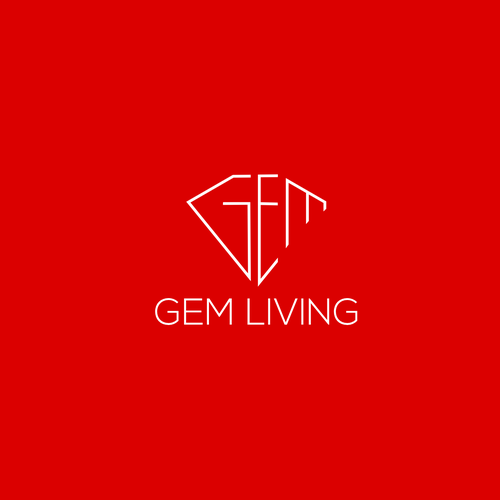 Geometrical, minimalist, modern brand design for Gem Living Design by flatof12