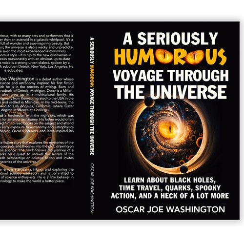 Design an exciting cover, front and back, for a book about the Universe. Design by -Saga-
