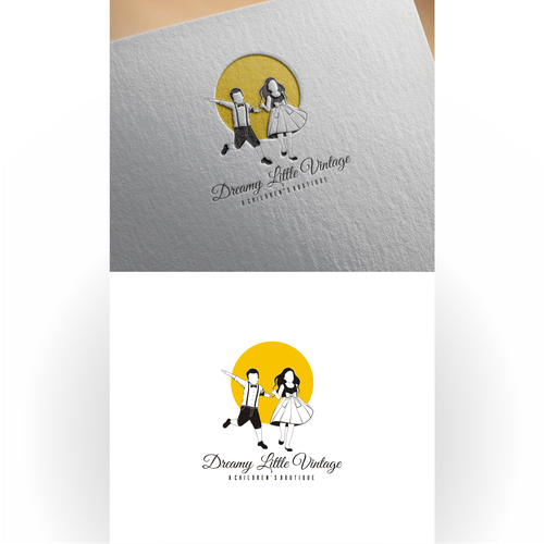 Design a "dreamy" logo for a brand new children's vintage clothing boutique Design por J4$on