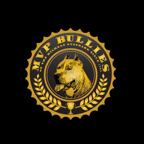 Create luxury stamp logo for MVP Bullies (champion dog kennel) | Logo ...