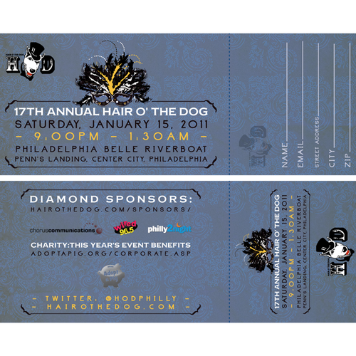 Black Tie Event Ticket Design Design by ra25