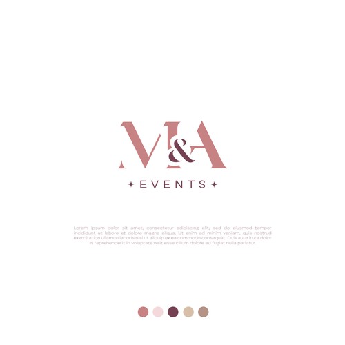 Logo for exclusive event planning business Design by Nella.