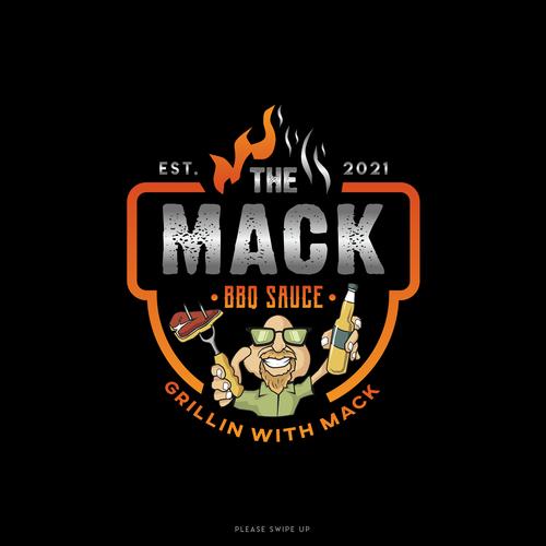 Create a BBQ Sauce Logo for Macks!!! Design by Brazuca Studio