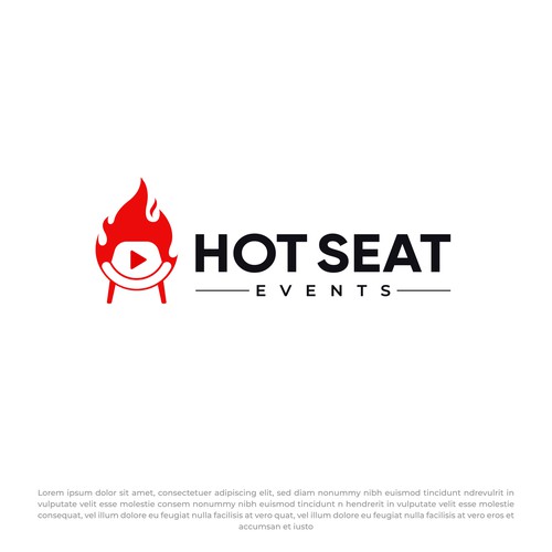 Impactful Logo For 'Hot Seat Events' – Learn from Industry Experts Through Livestreams & Events. Design by Midas™ Studio`s