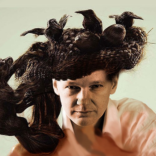 Design the next great hair style for Julian Assange (Wikileaks) Diseño de ArtDsg