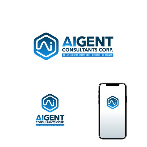 AI Agent Company: Appealing to small to medium sized businesses. Design by a.mjb