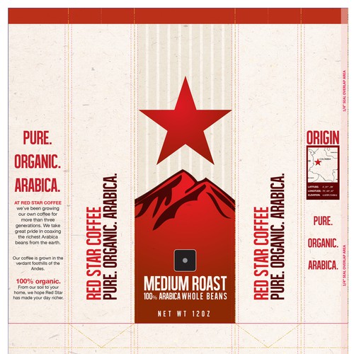 Create the next packaging or label design for Red Star Coffee Design por Toanvo