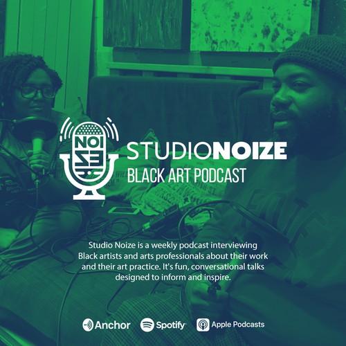 Podcast logo for Black art podcast Design by nomaden.studio