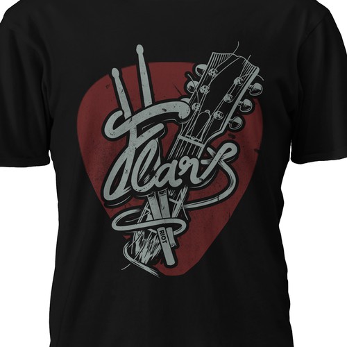 Rock band T-shirt design Design by Riskiyan W