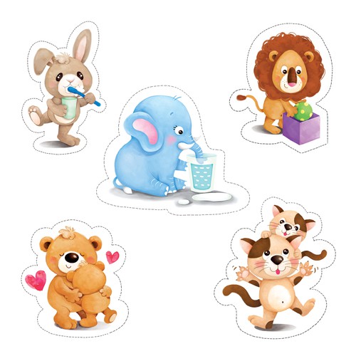 Habit Stickers for children and young parents Réalisé par LizYee